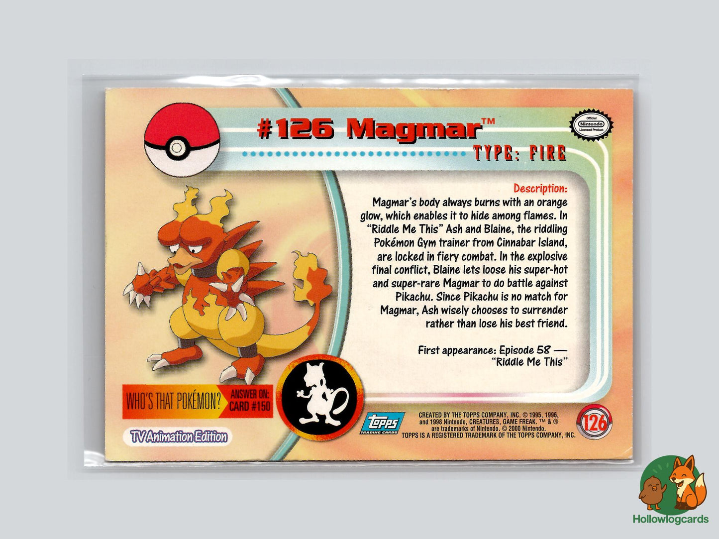 Magmar (#126) - Topps Trading Cards Series 3