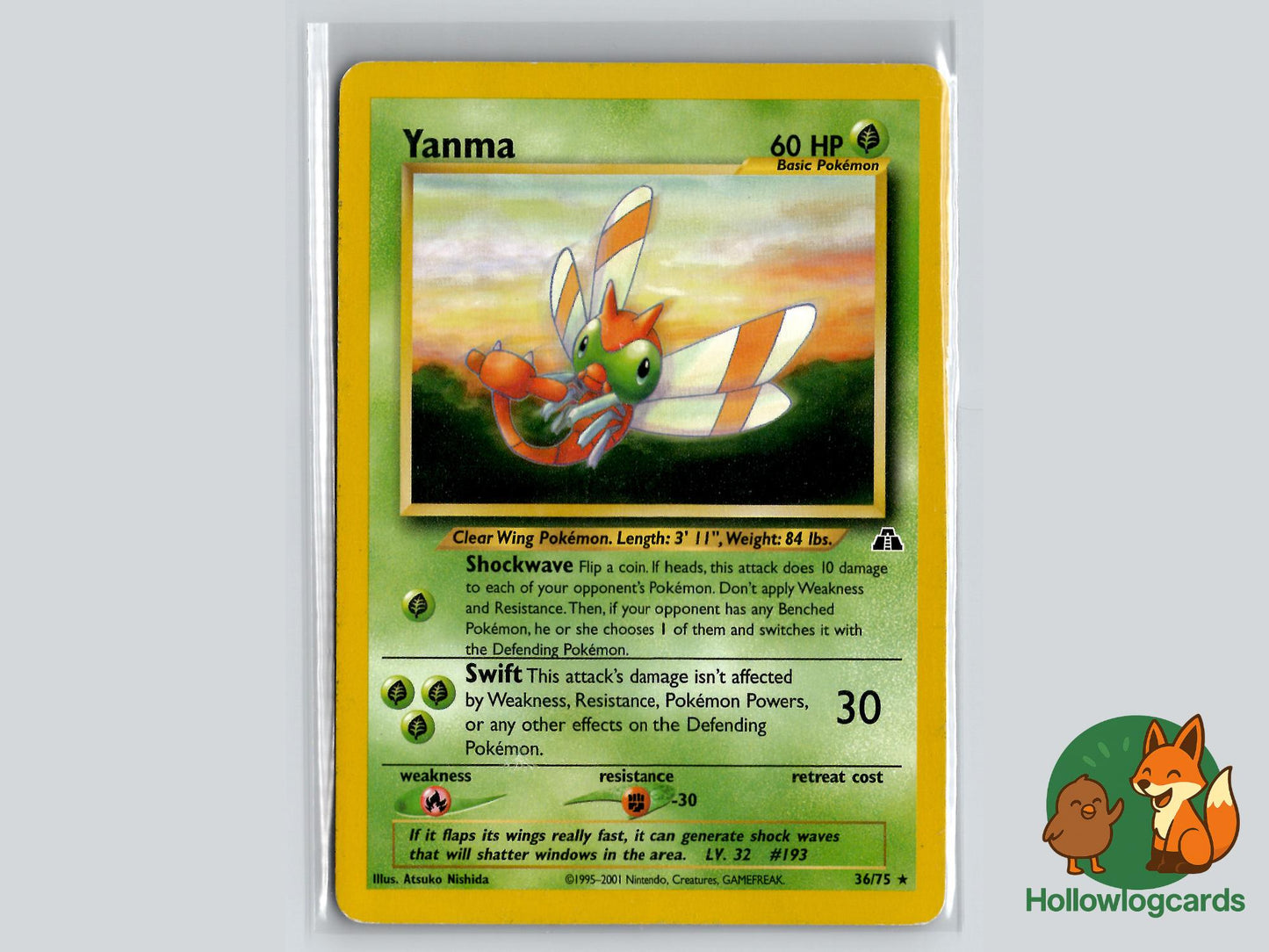 Yanma (36/75) - Neo Discovery Pokémon Card