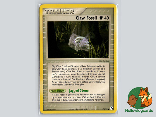 Claw Fossil (78/92) - Legend Maker Pokémon Card