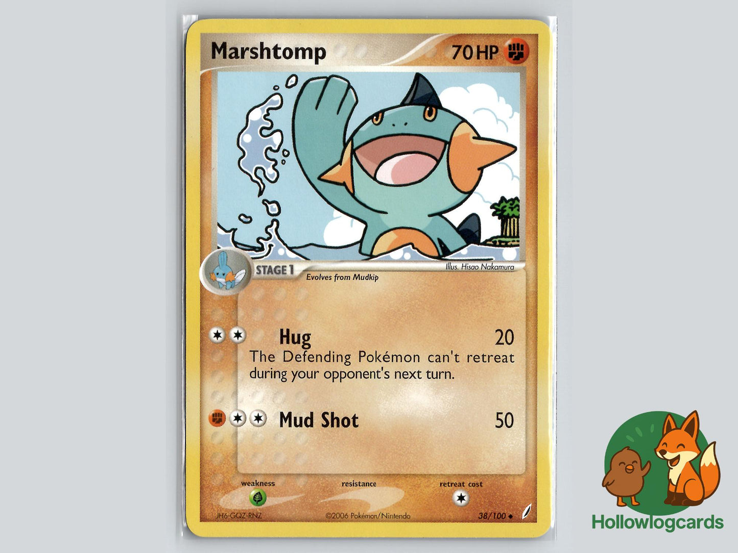 Marshtomp (38/100) - Crystal Guardians Pokémon Card