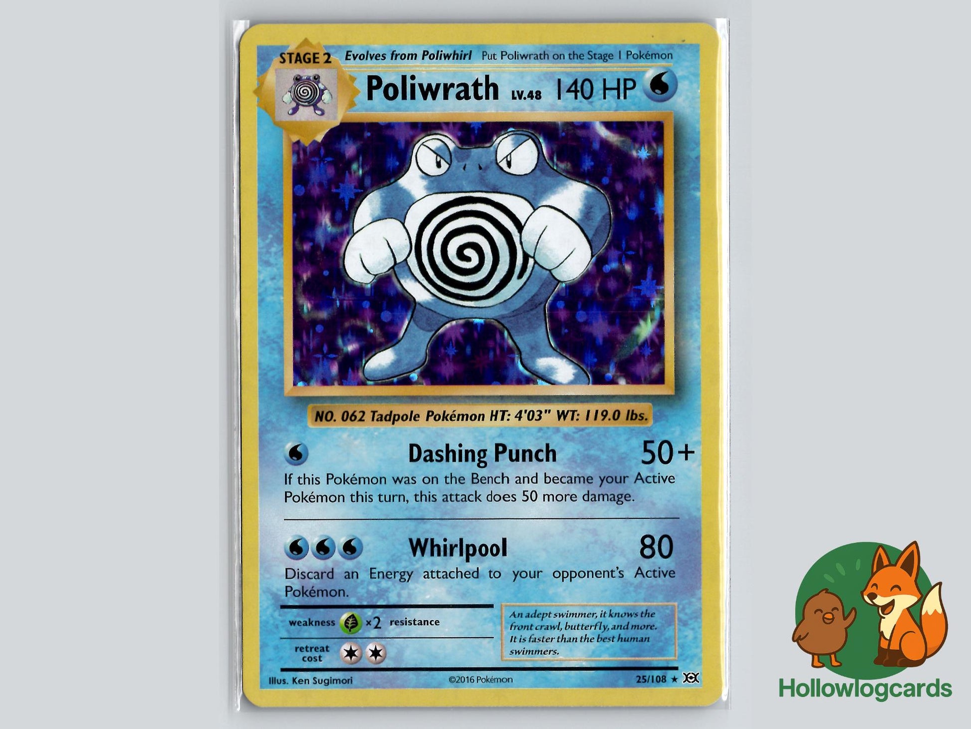 Poliwrath (25/108) - Evolutions Pokémon Card