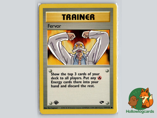 1st Edition Fervor (124/132) - Gym Challenge Pokémon Card