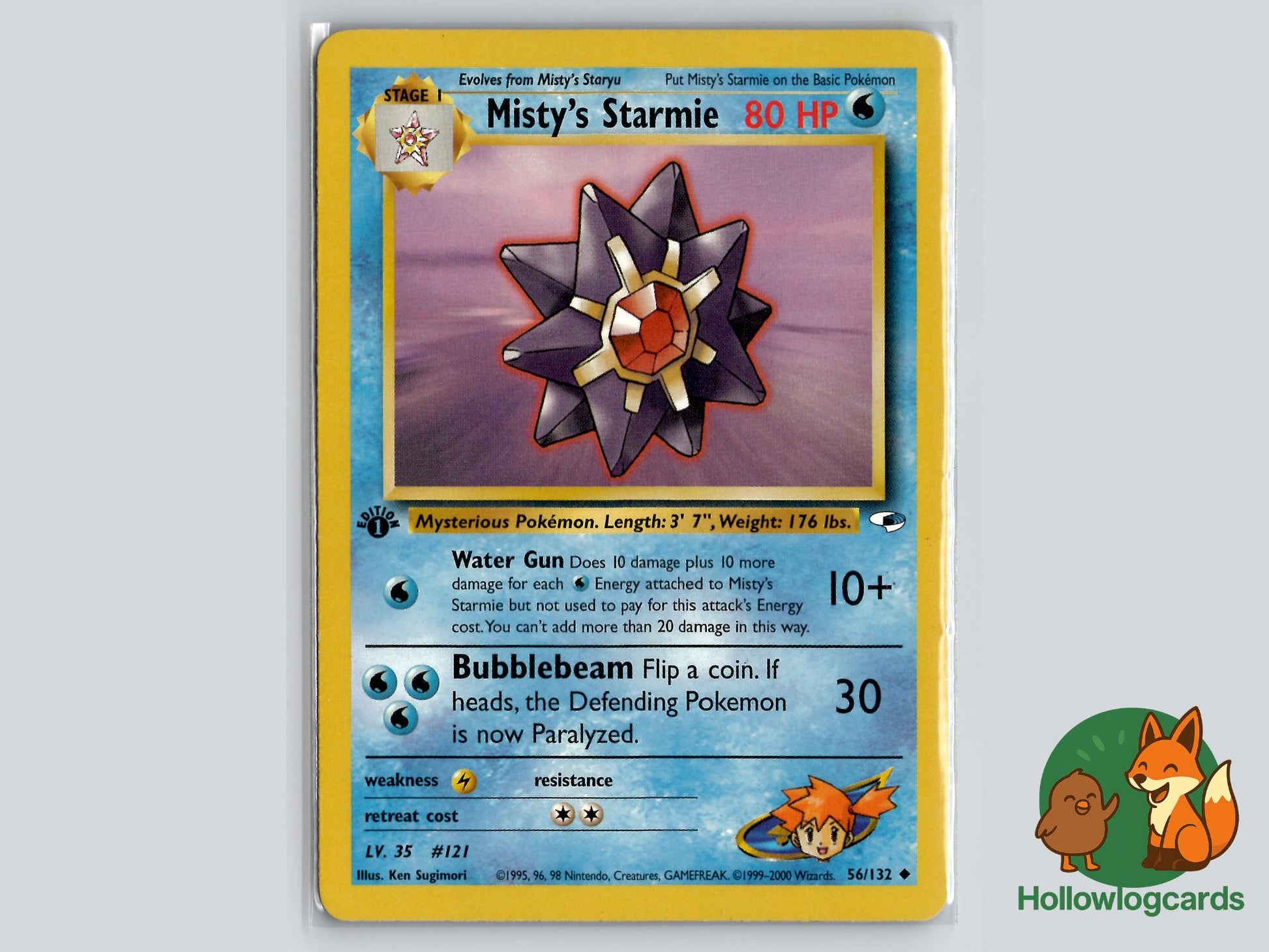 1st Edition Misty's Starmie (56/132) - Gym Heroes Pokémon Card