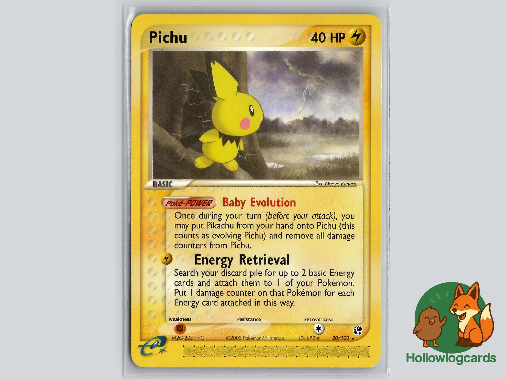 Pichu (20/100) - Sandstorm Pokémon Card