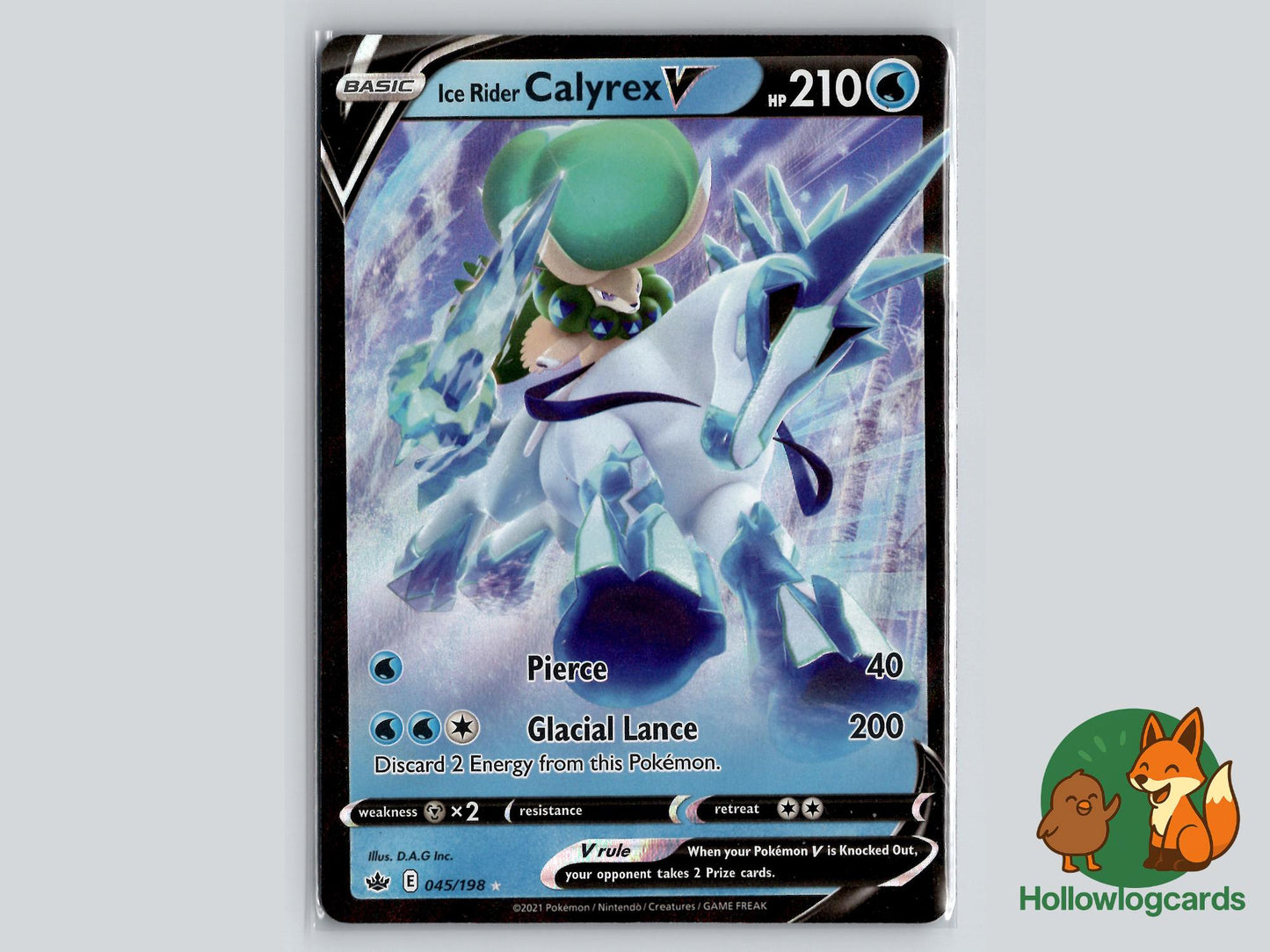Ice Rider Calyrex V (045/198) - Chilling Reign Pokémon Card