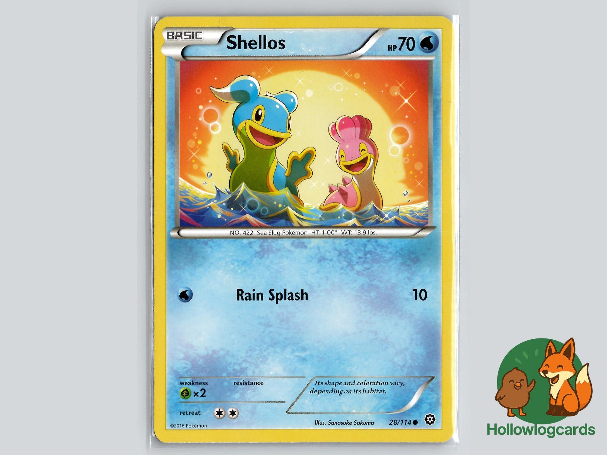 Shellos (28/114) - Steam Siege Pokémon Card