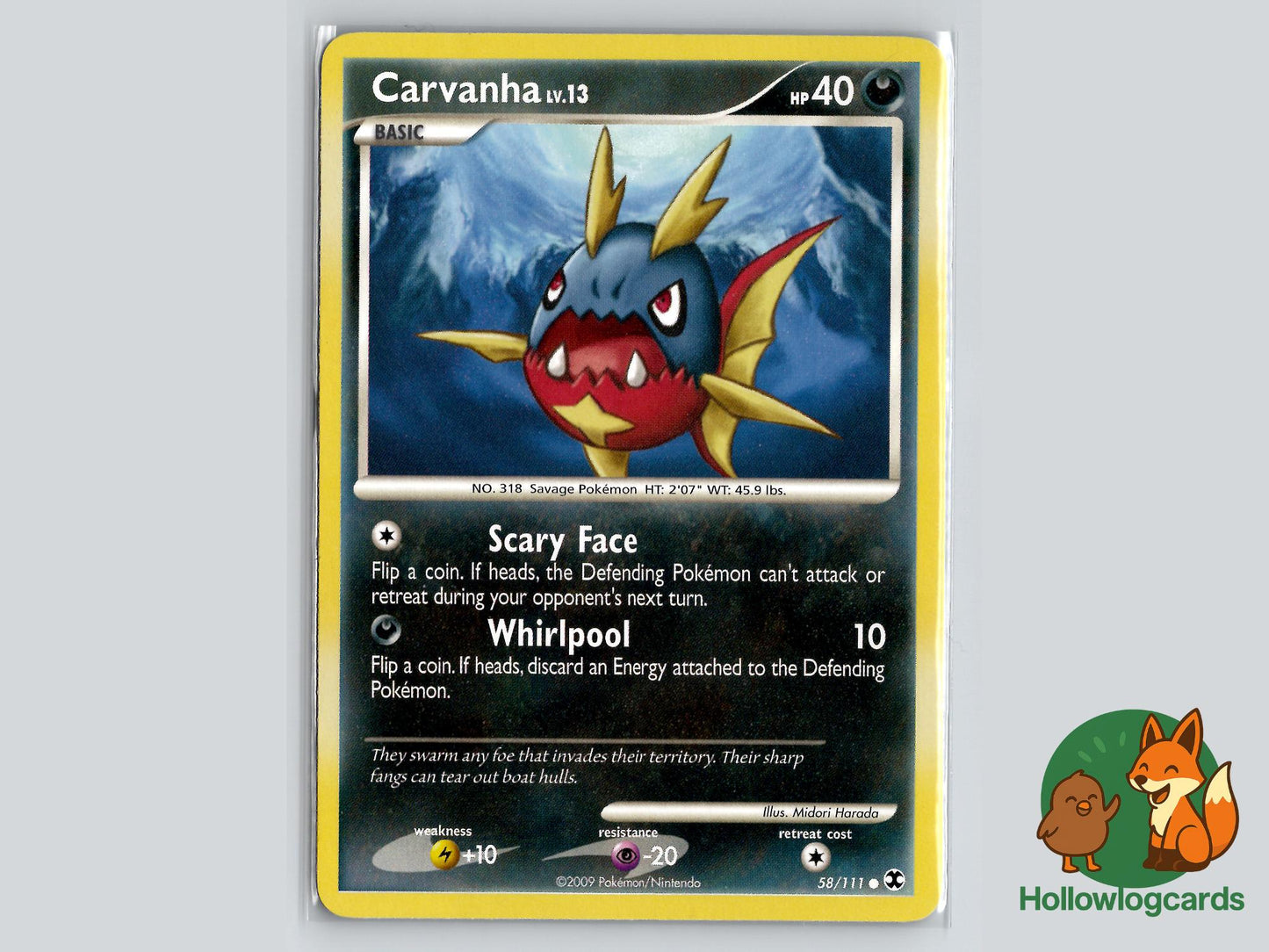 Carvanha (58/111) - Rising Rivals Pokémon Card