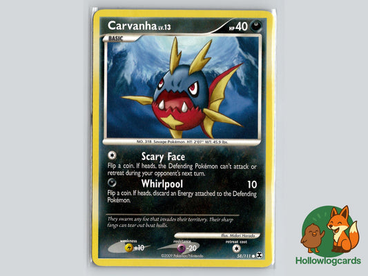 Carvanha (58/111) - Rising Rivals Pokémon Card