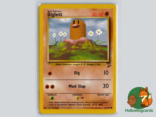 Diglett (71/130) - Base Set 2 Pokémon Card