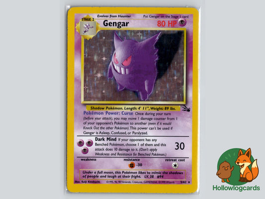 Gengar (5/62) - Fossil Pokémon Card