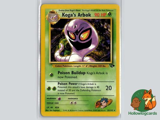 Koga's Arbok (25/132) - Gym Challenge Pokémon Card