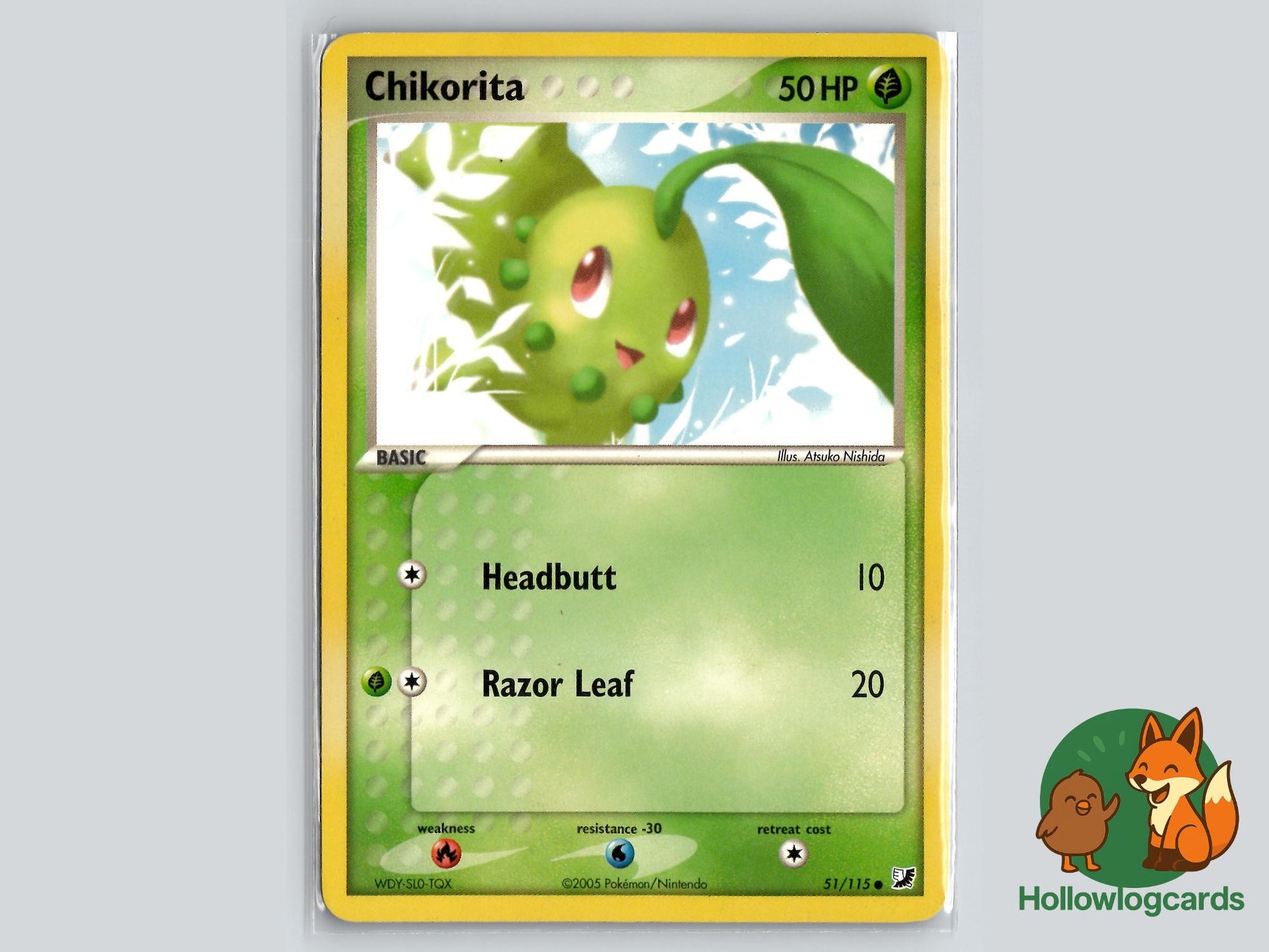 Chikorita (51/115) - Unseen Forces Pokémon Card