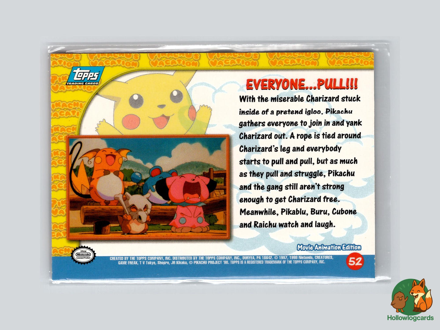 Everyone... Pull!!! [Psyduck Pikachu] (#52) - Topps Pikachu’s Vacation