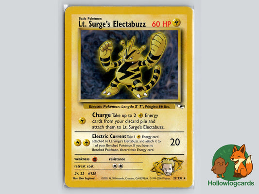 Lt. Surge's Electabuzz (27/132) - Gym Heroes Pokémon Card