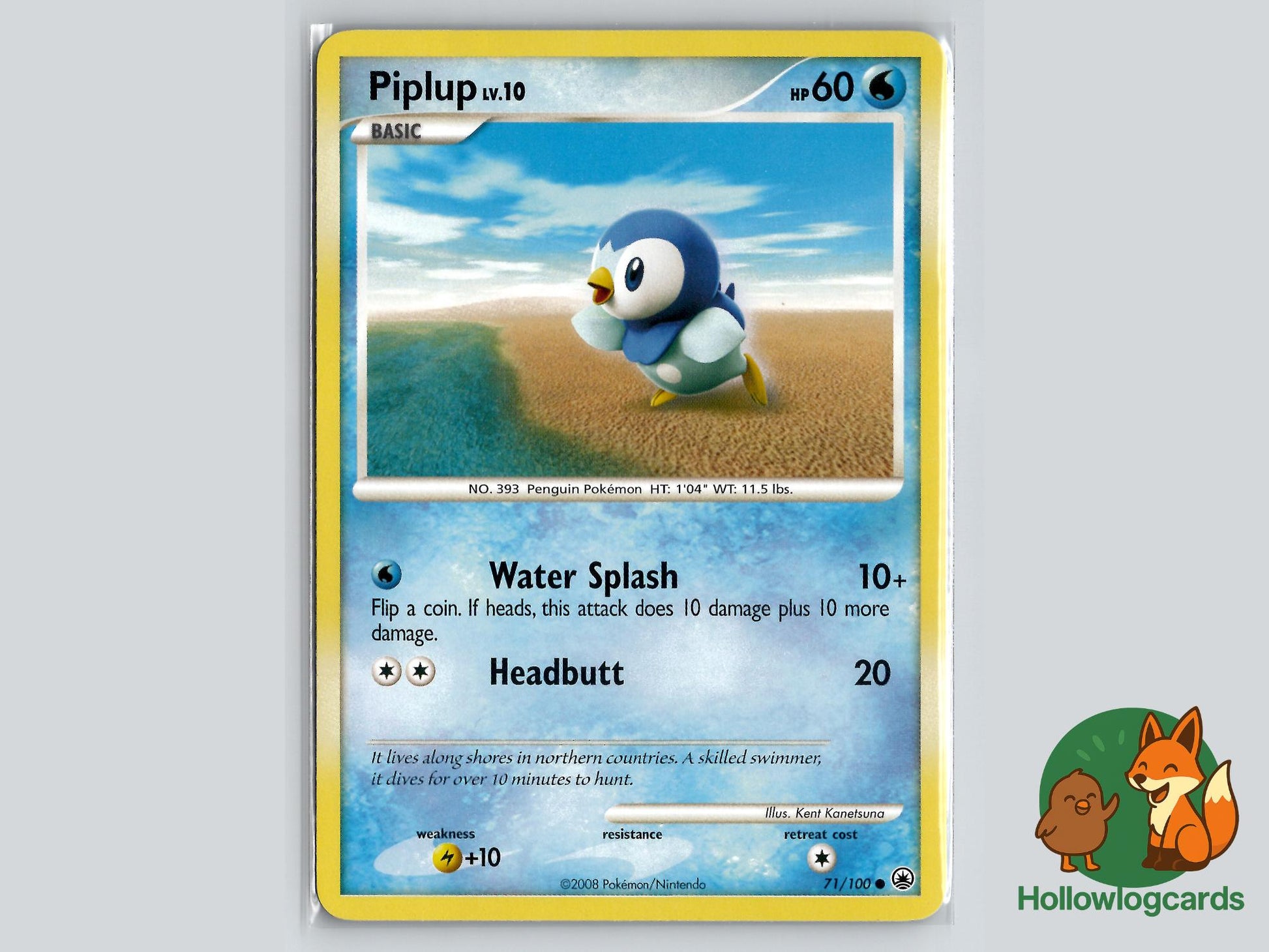 Piplup (71/100) - Majestic Dawn Pokémon Card