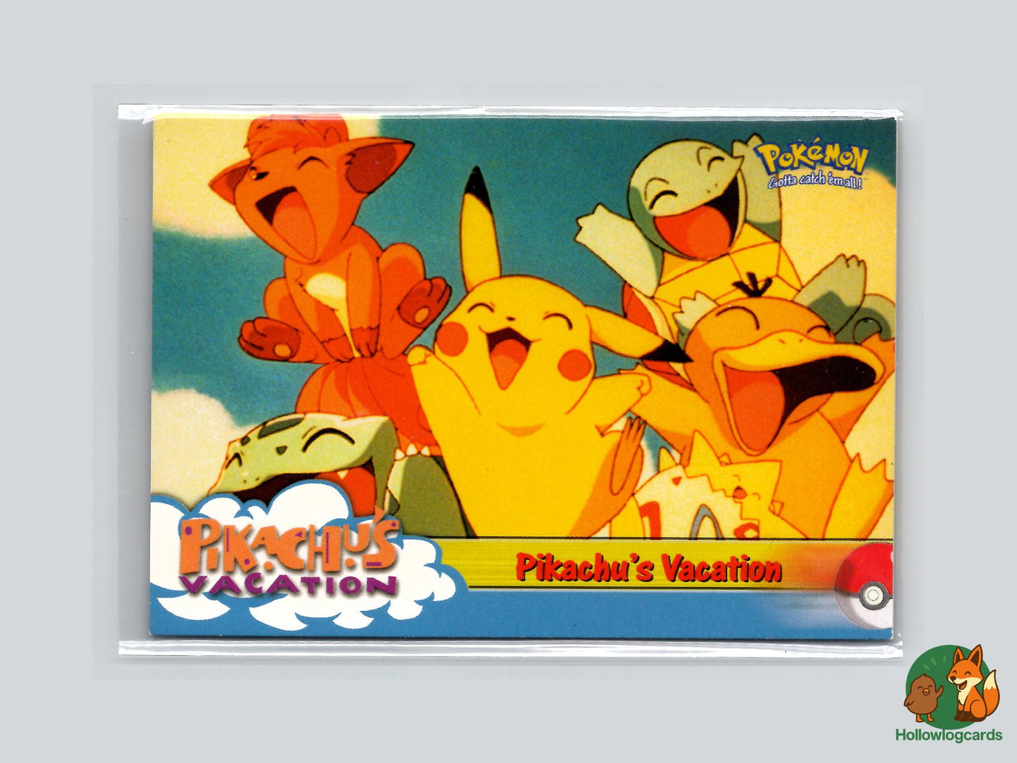Pikachu's Vacation [Psyduck Squirtle Vulpix] - Topps Mewtwo Strikes Back Trading Cards Pokémon Card