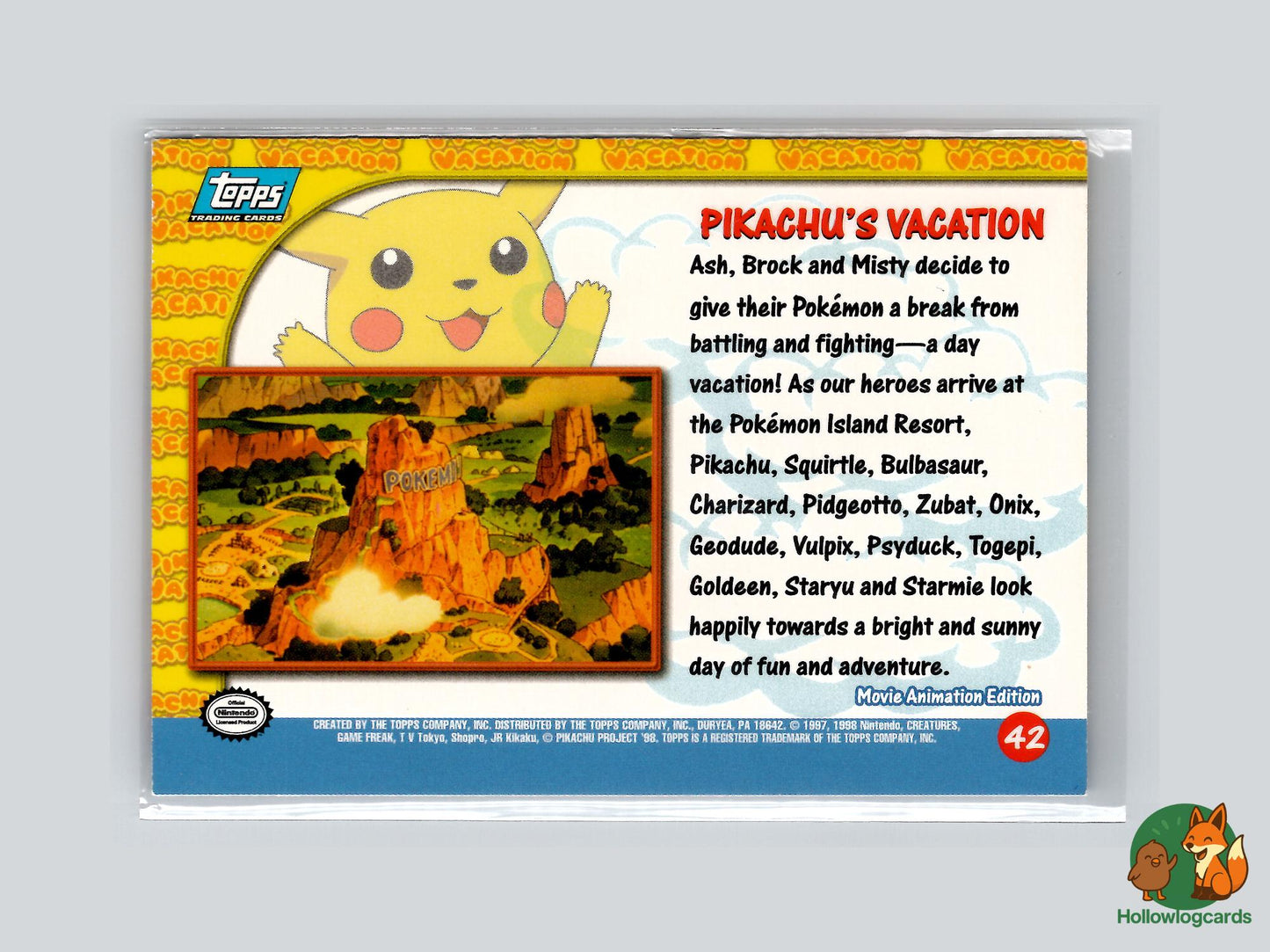 Pikachu’s Vacation [Psyduck Squirtle Vulpix] (#42) - Topps Pikachu’s Vacation