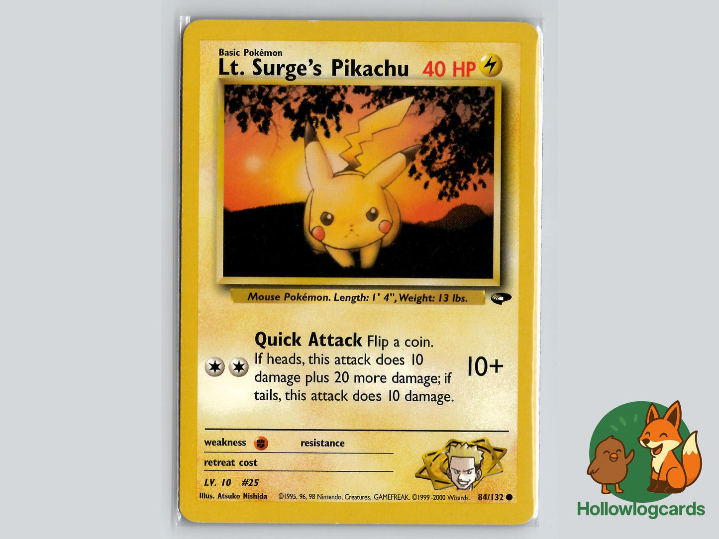Lt. Surge's Pikachu (84/132) - Gym Challenge Pokémon Card