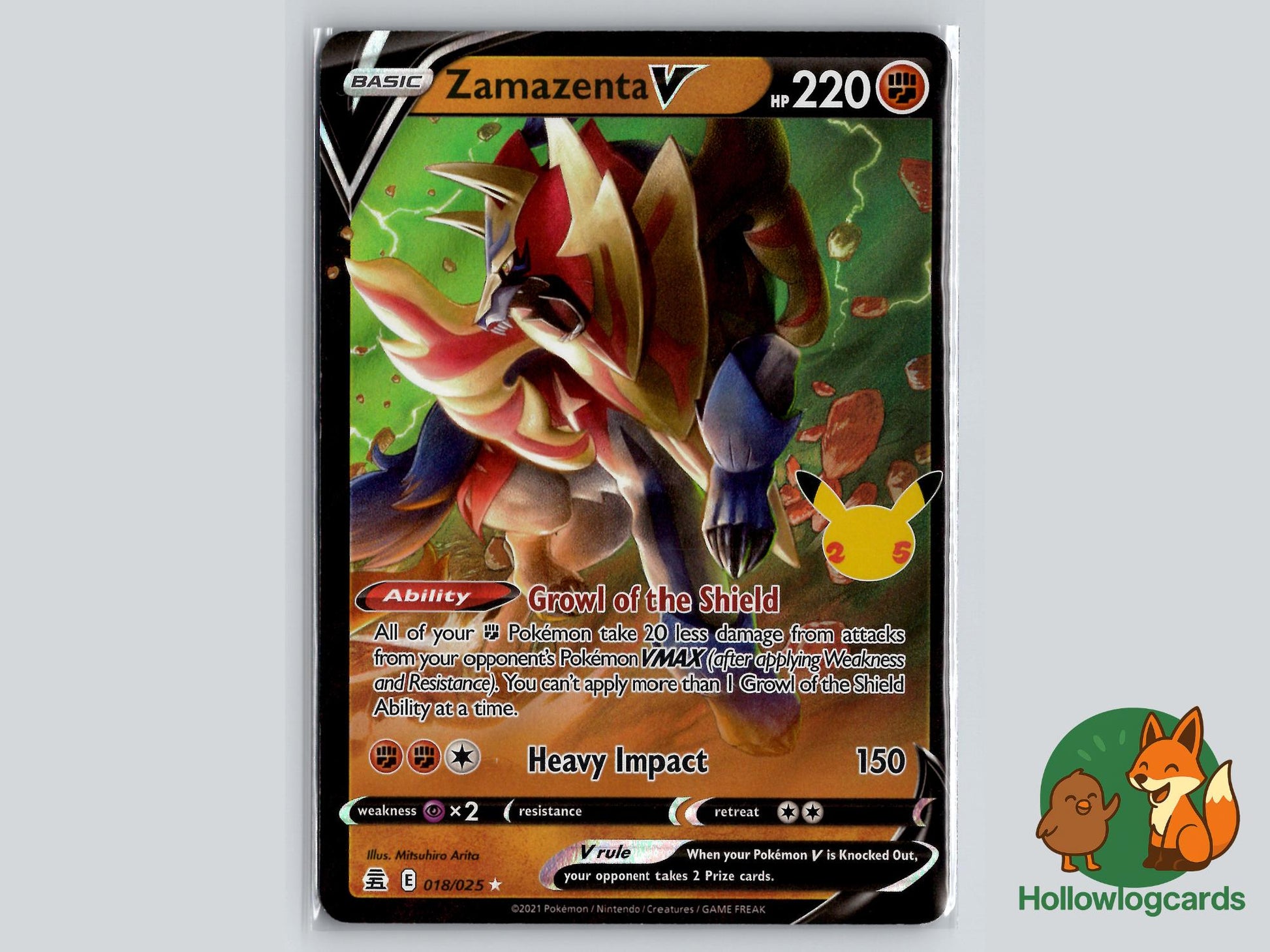 Zamazenta V (018/025) - Celebrations Pokémon Card