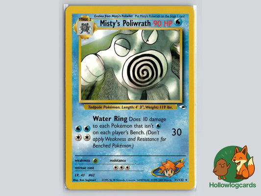 Misty's Poliwrath (31/132) - Gym Heroes Pokémon Card