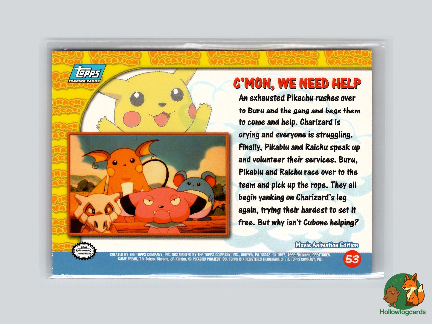C'mon, We Need Help (#53) - Topps Pikachu’s Vacation
