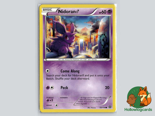 Nidoran M (43/114) - Steam Siege Pokémon Card