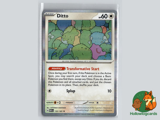 Ditto (132/165) - 151 Pokémon Card