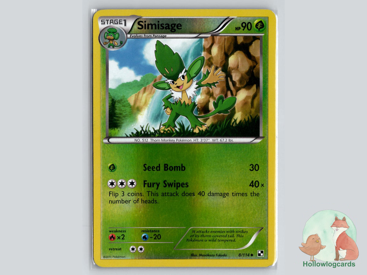 Simisage (8/114) - Black & White Pokémon Card
