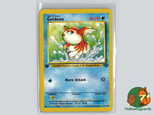 1st Edition Goldeen (53/64) - Jungle Pokémon Card