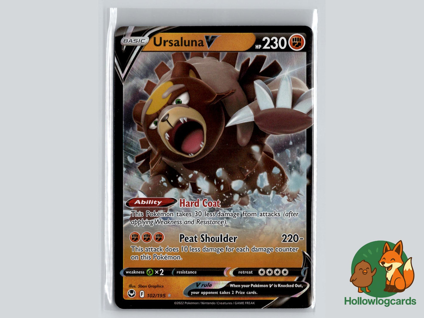 Ursaluna V (102/195) - Silver Tempest Pokémon Card