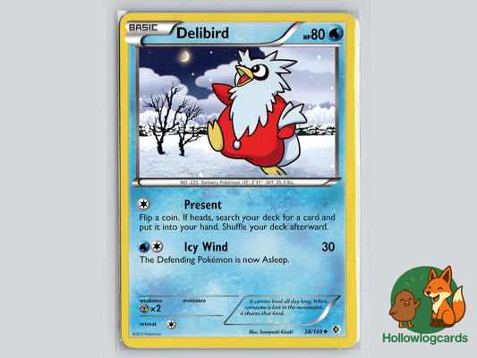 Delibird (38/149) - Boundaries Crossed Pokémon Card