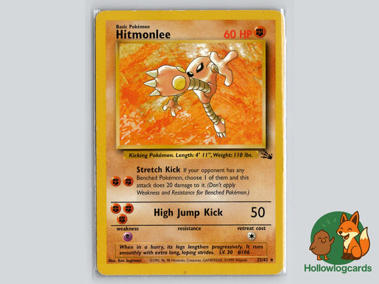 Hitmonlee (22/62) - Fossil Pokémon Card