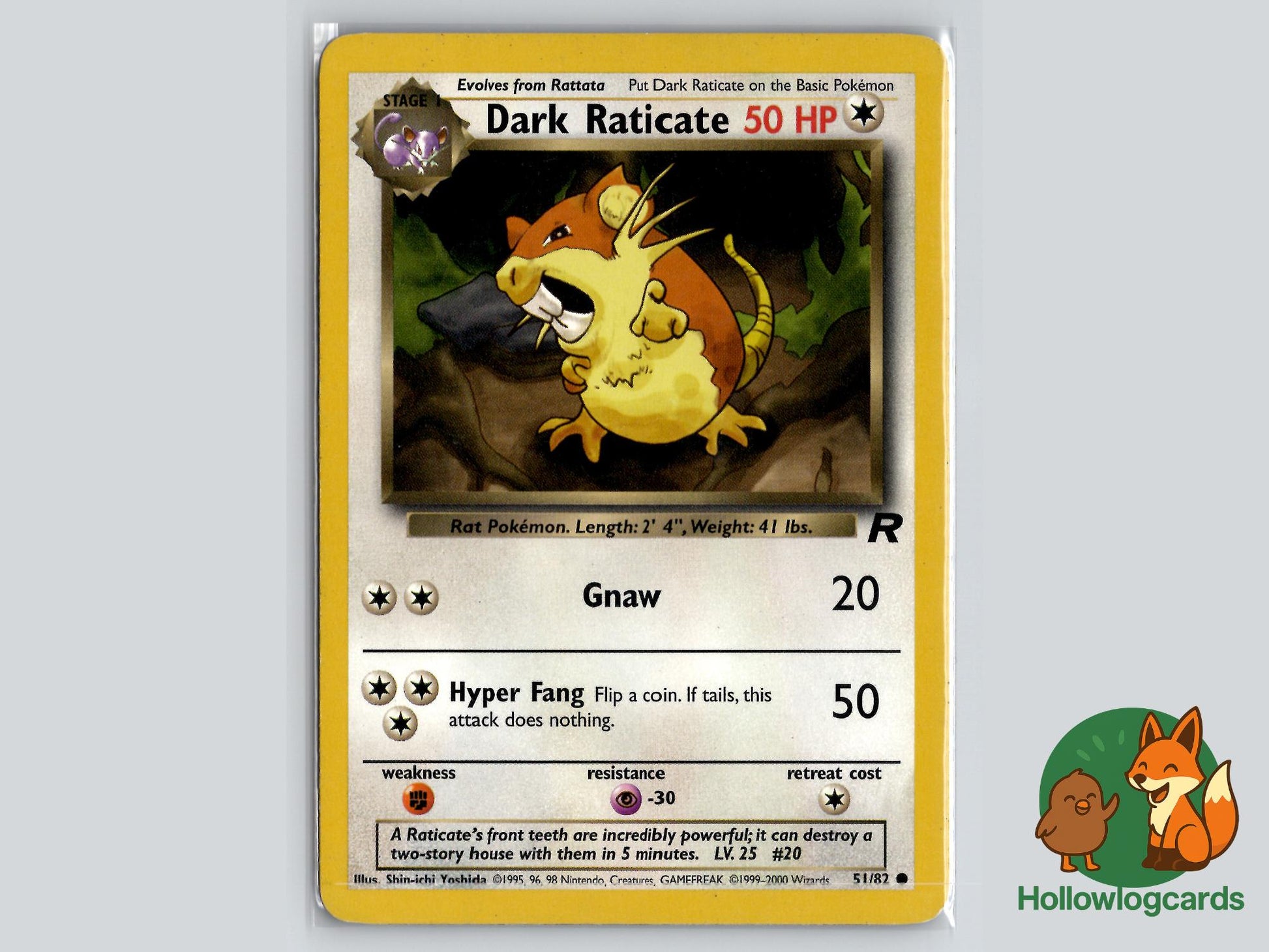 Dark Raticate (51/82) - Team Rocket Pokémon Card