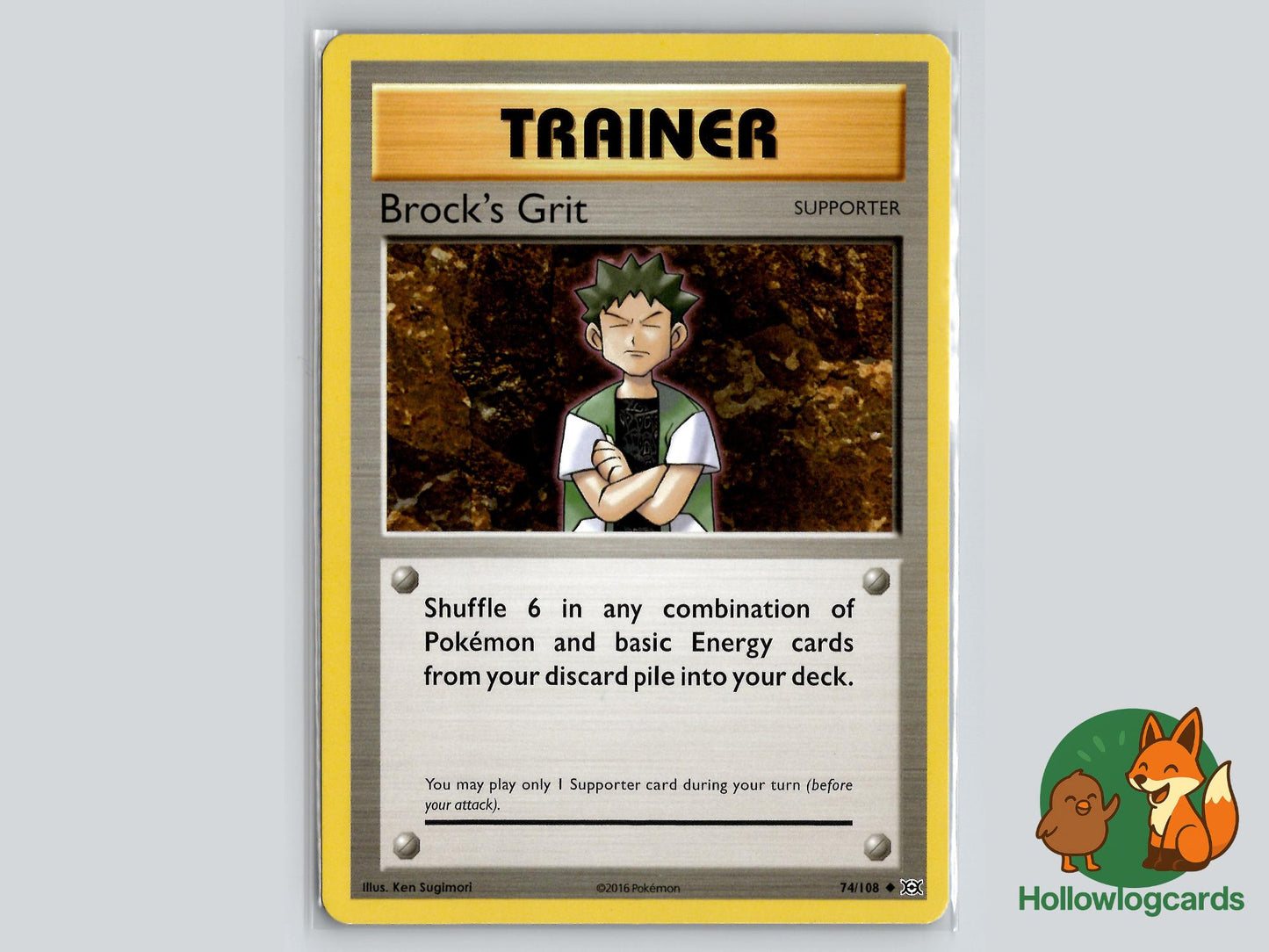 Brock's Grit (74/108) - Evolutions Pokémon Card