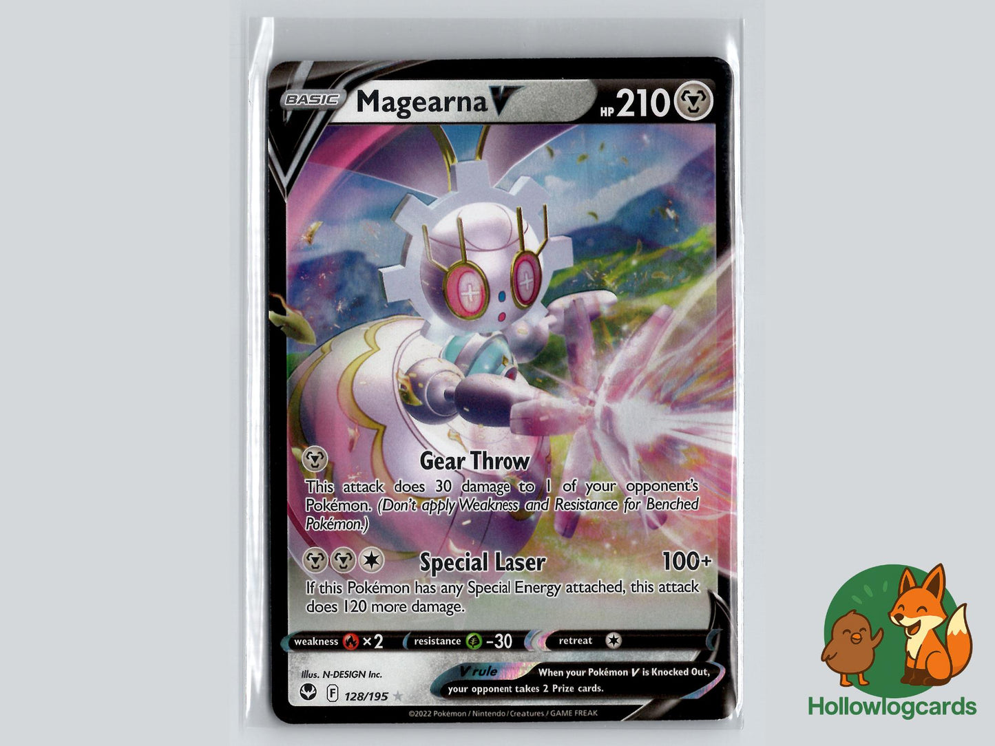 Magearna V (128/195) - Silver Tempest Pokémon Card