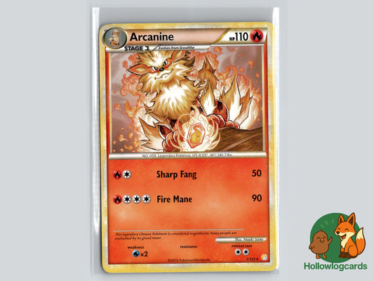 Arcanine (1/123) - HeartGold & SoulSilver Pokémon Card