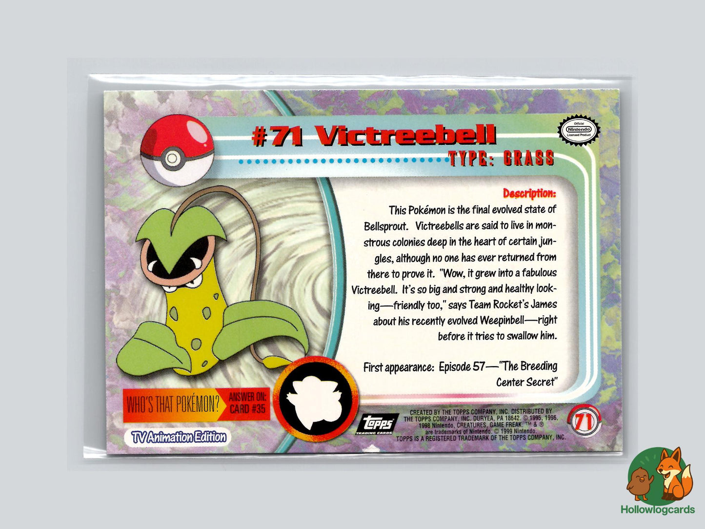 Victreebell (#71) Chrome Foil - Topps Trading Cards Series 1