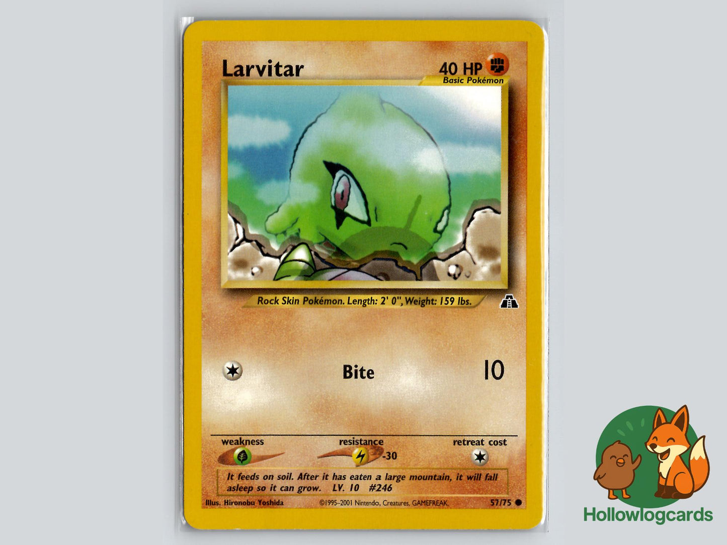 Larvitar (57/75) - Neo Discovery Pokémon Card