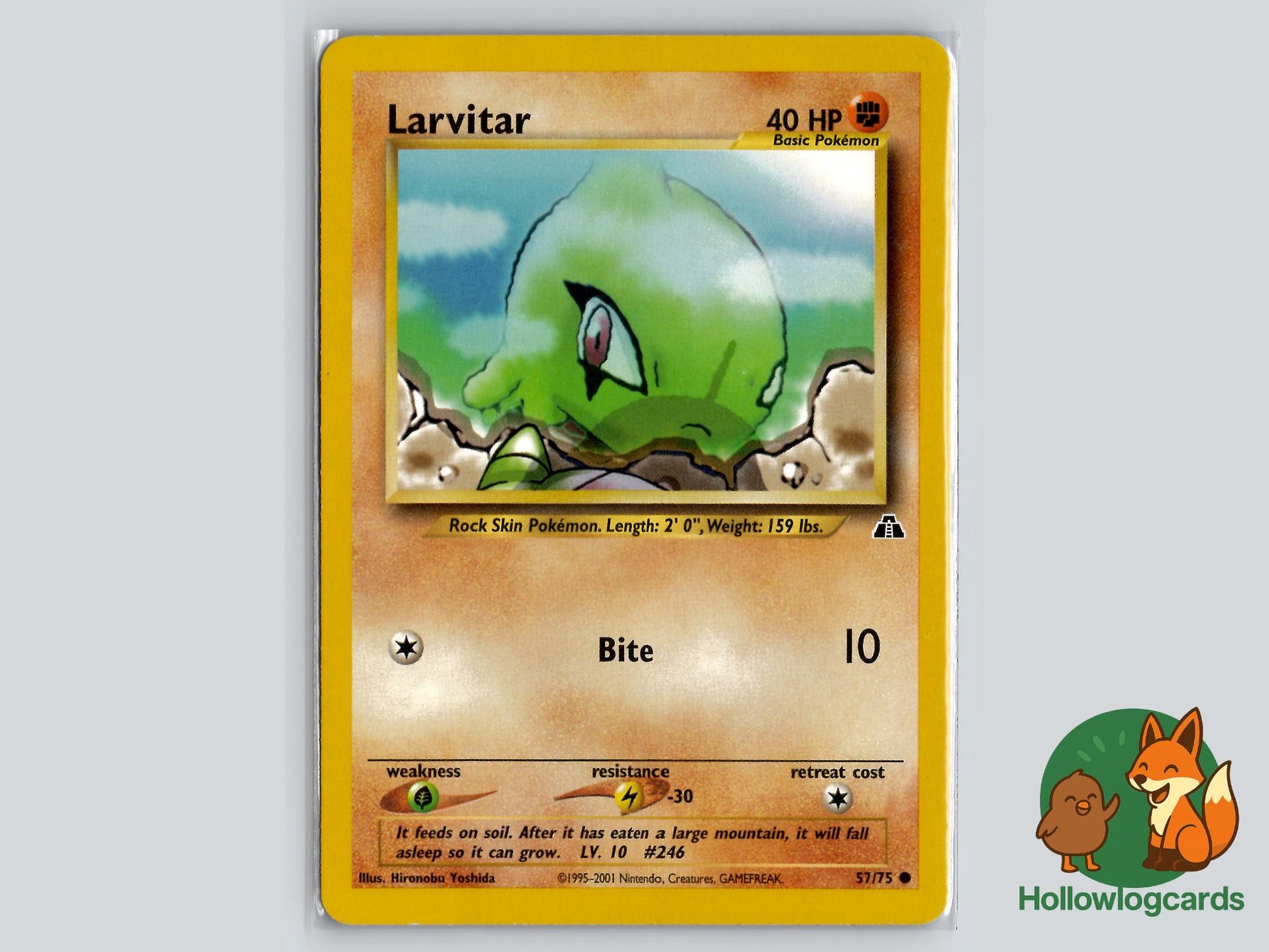 Larvitar (57/75) - Neo Discovery Pokémon Card