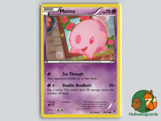 Munna (39/119) - Phantom Forces Pokémon Card