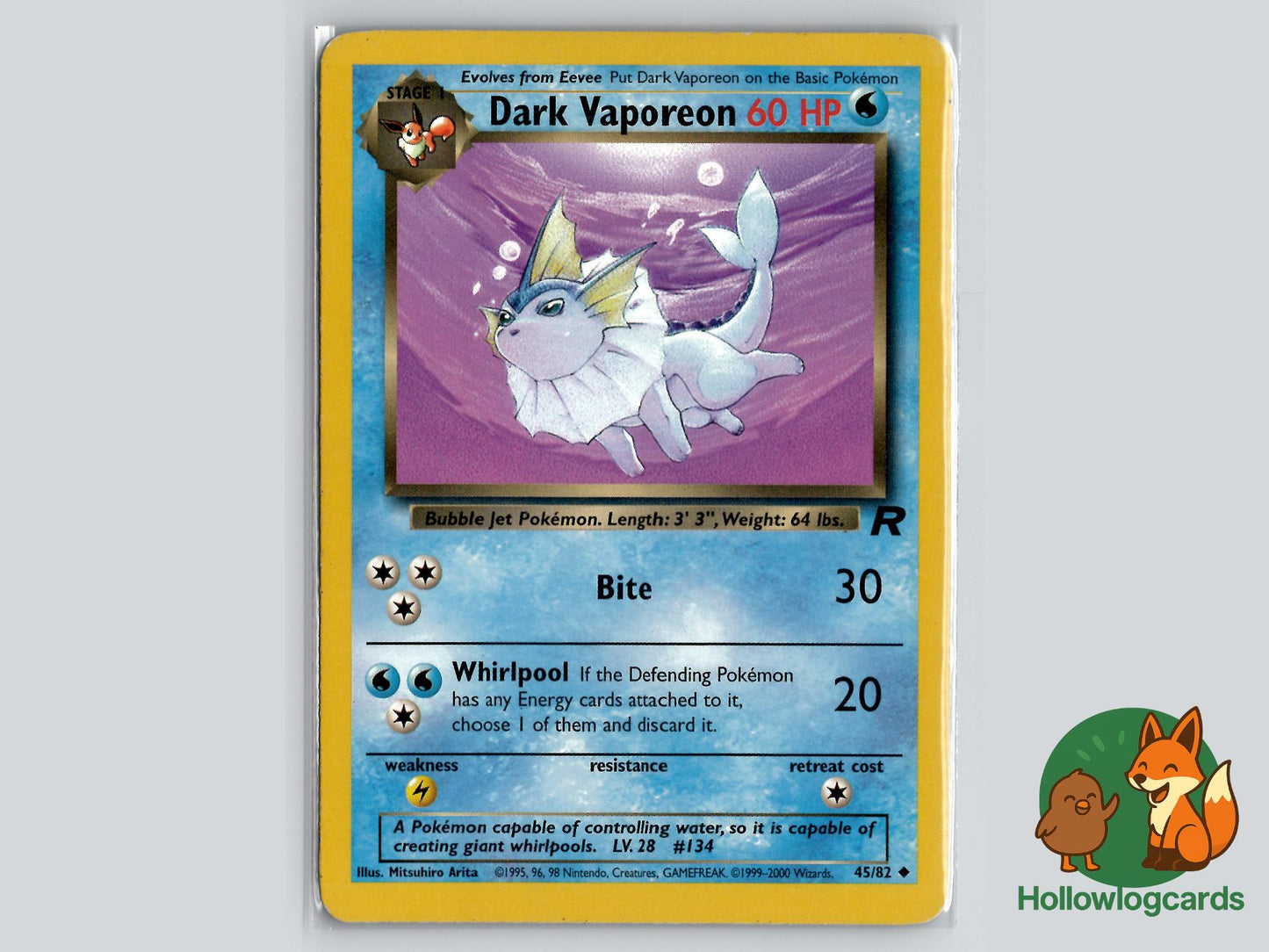Dark Vaporeon (45/82) - Team Rocket Pokémon Card