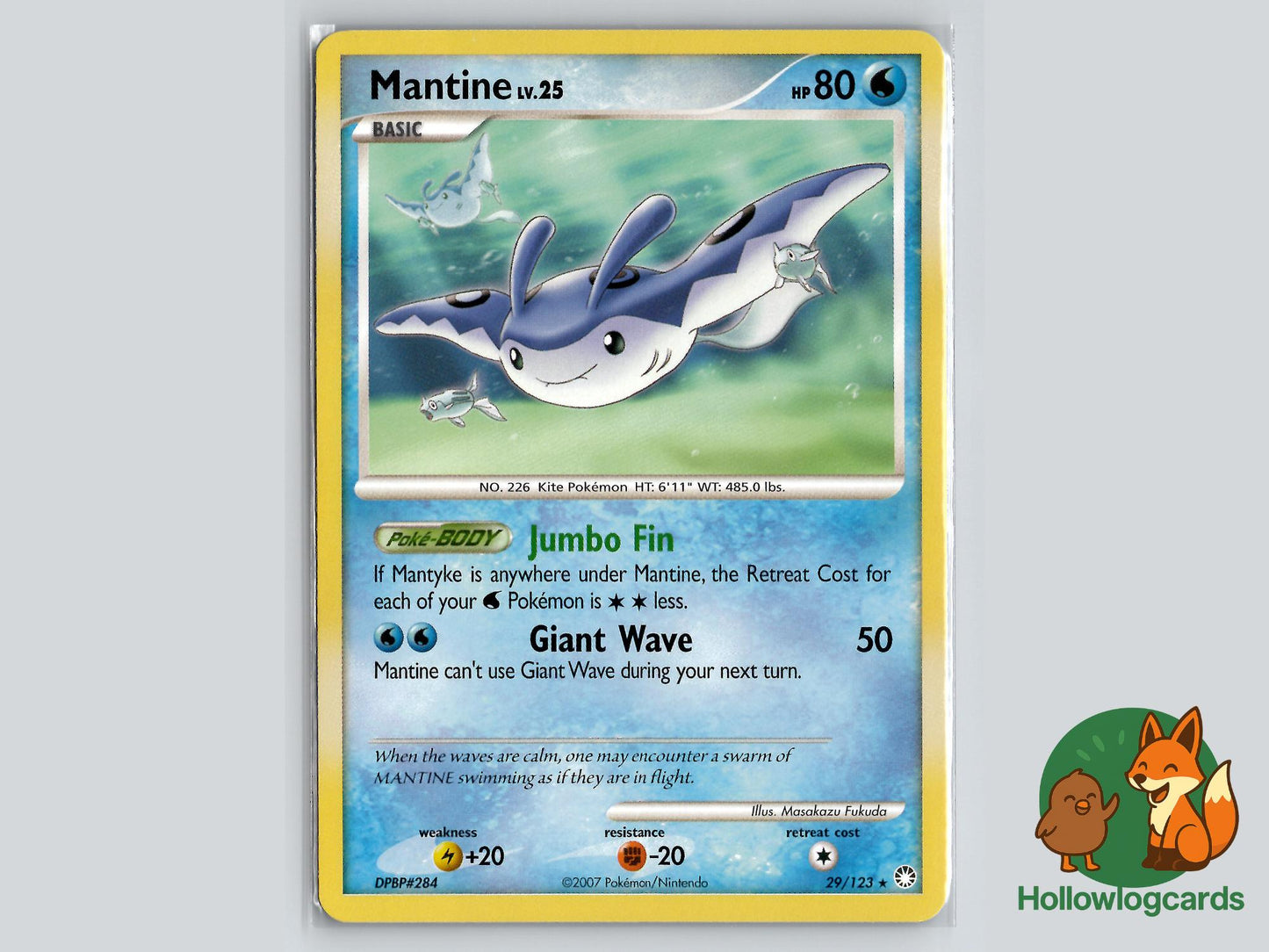 Mantine (29/123) - Mysterious Treasures Pokémon Card