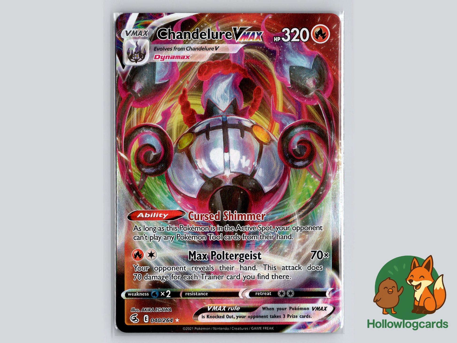 Chandelure VMAX (040/264) - Fusion Strike Pokémon Card
