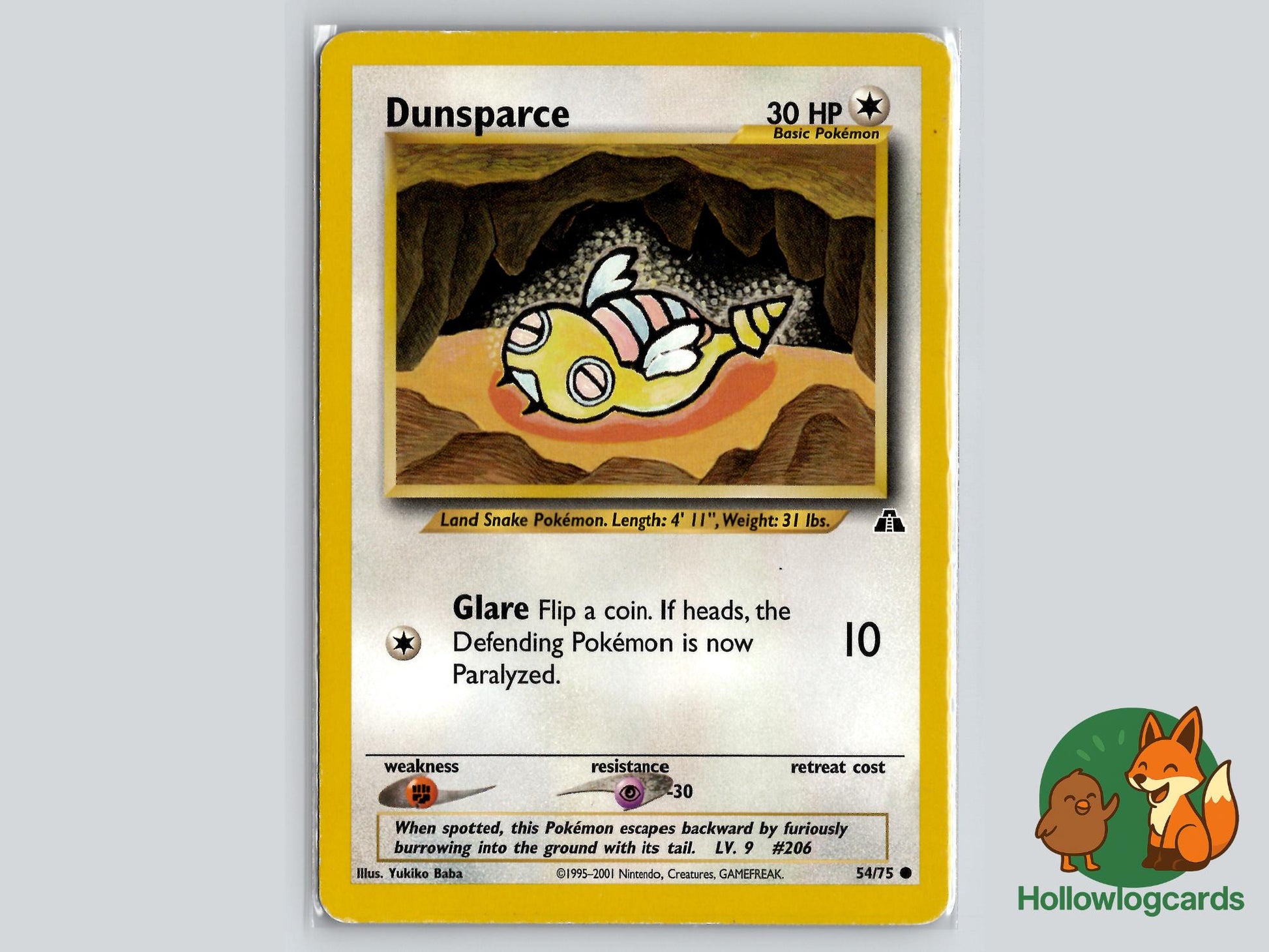 Dunsparce (54/75) - Neo Discovery Pokémon Card