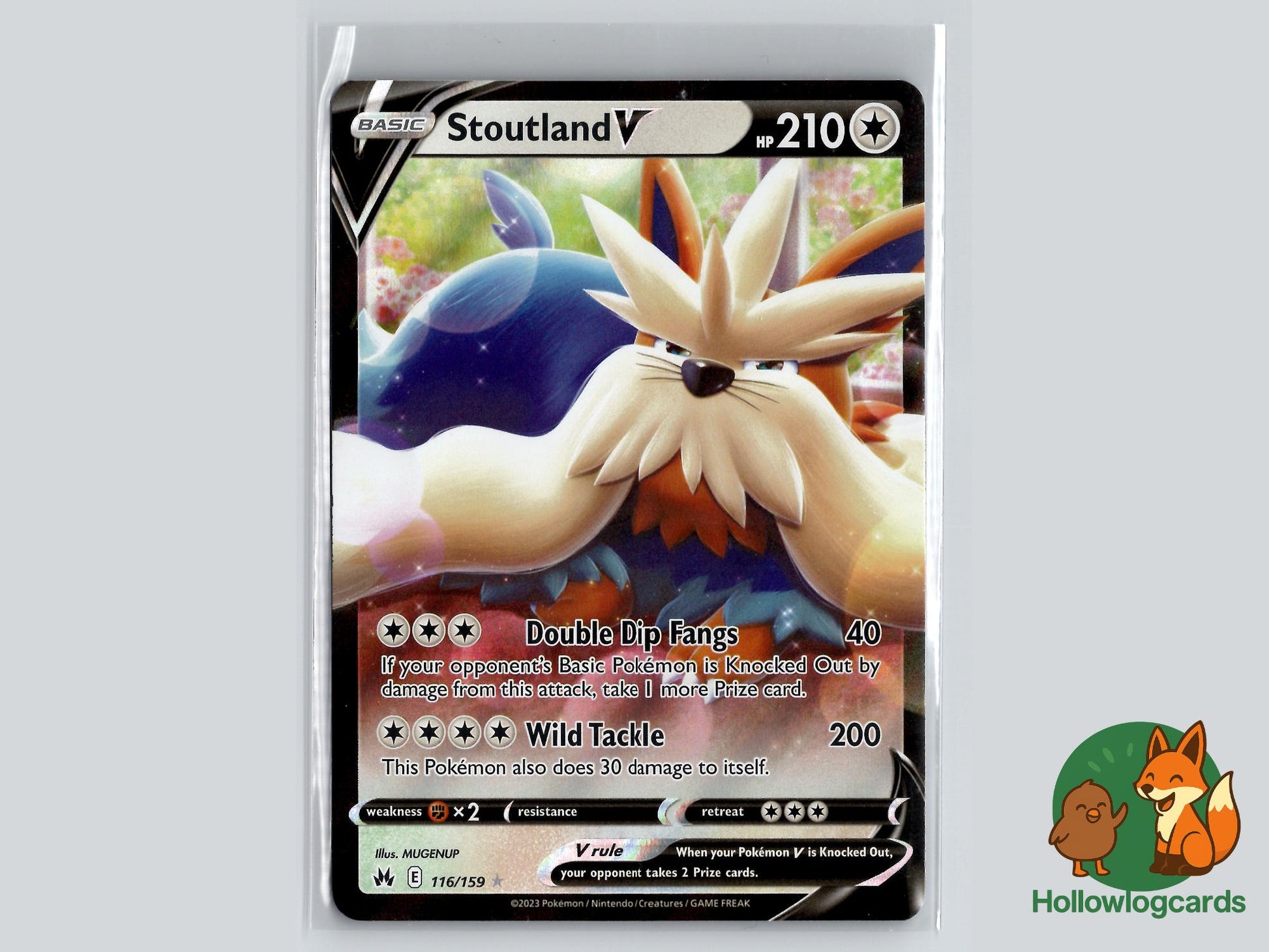 Stoutland V (116/159) - Crown Zenith Pokémon Card