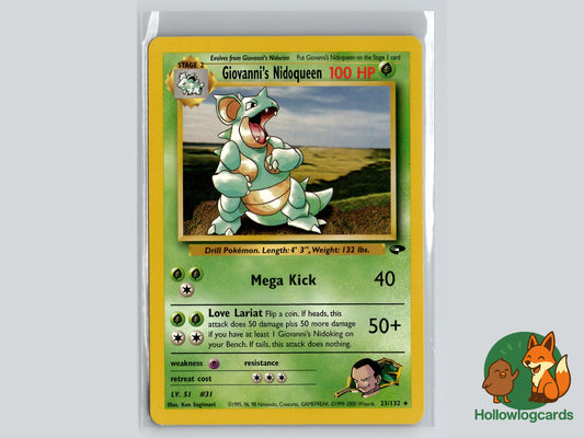 Giovanni's Nidoqueen (23/132) - Gym Challenge Pokémon Card