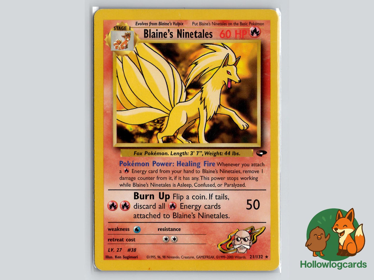 Blaine's Ninetales (21/132) - Gym Challenge Pokémon Card
