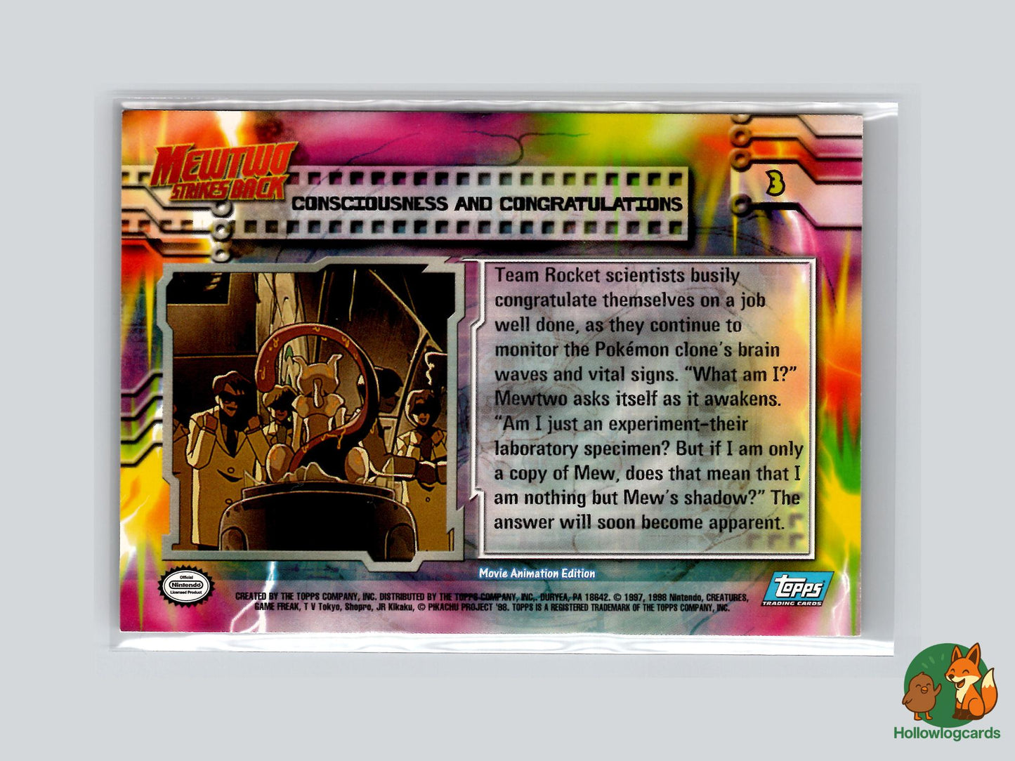 Consciousness and Congratulations [Mewtwo] (#3) - Topps Mewtwo Strikes Back