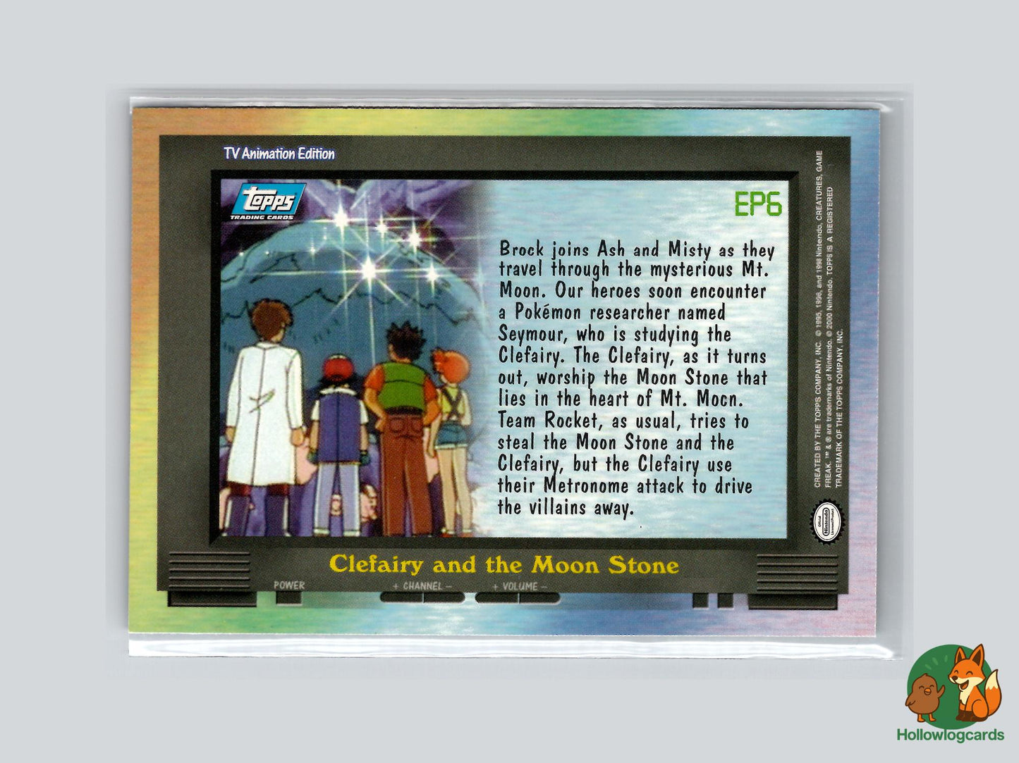 EP6 Clefairy and the Moon Stone (#128) - Topps Trading Cards Series 2