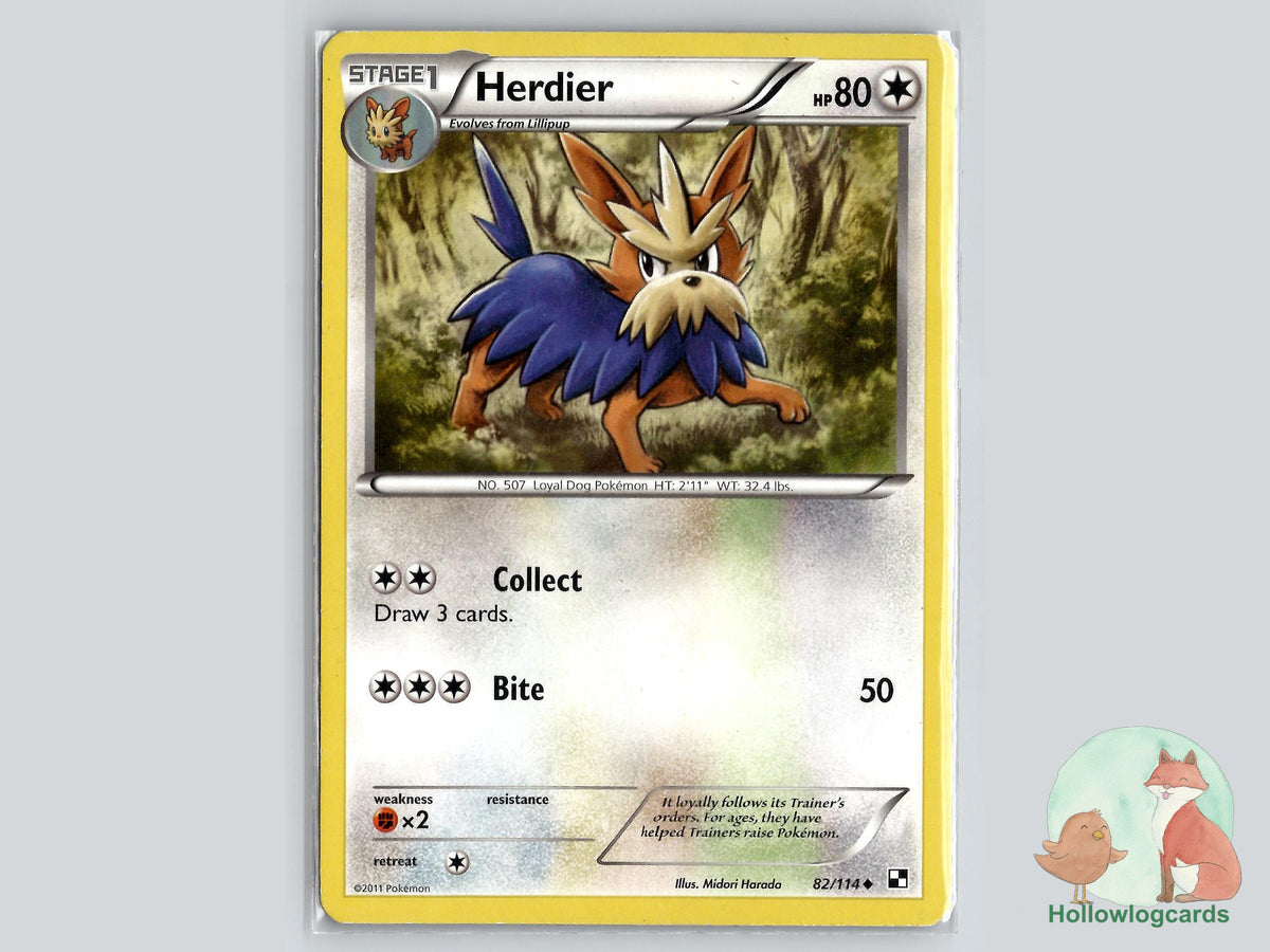 Herdier (82/114) - Black & White Pokémon Card
